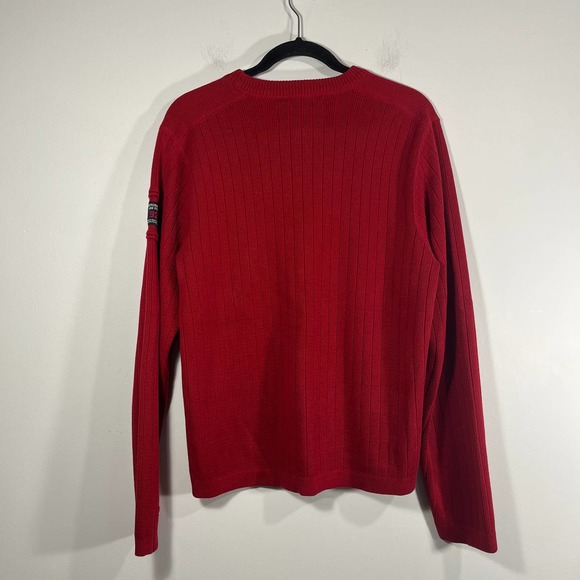 Vintage Abercrombie and Fitch Red Muscle Crew Sweater Medium - Picture 5 of 5